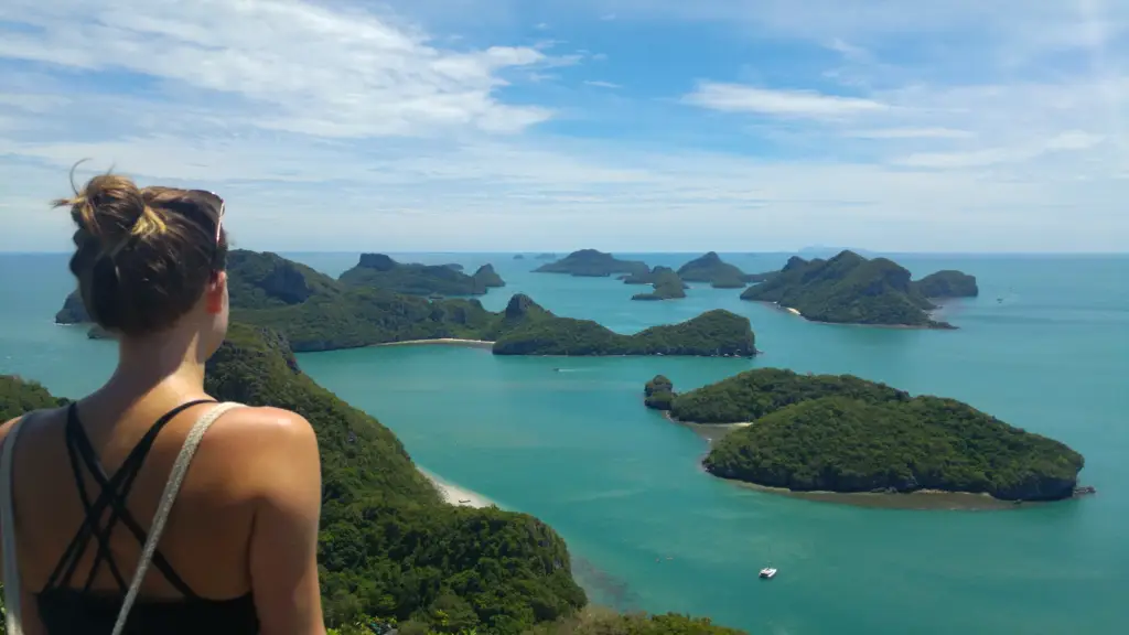 Blick über den Ang Thong Marine Nationalpark, Thailand.